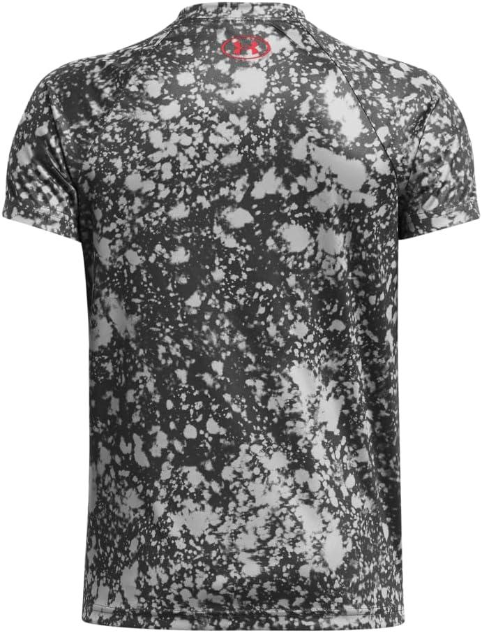 imageUnder Armour Boys Tech Big Logo Printed ShortSleeve TShirt025 Castlerock   Red Solstice