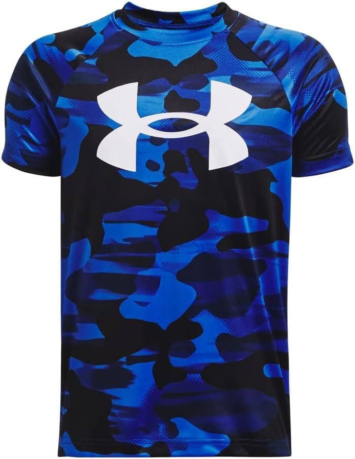 imageUnder Armour Boys Tech Big Logo Printed ShortSleeve TShirt401 Royal   White