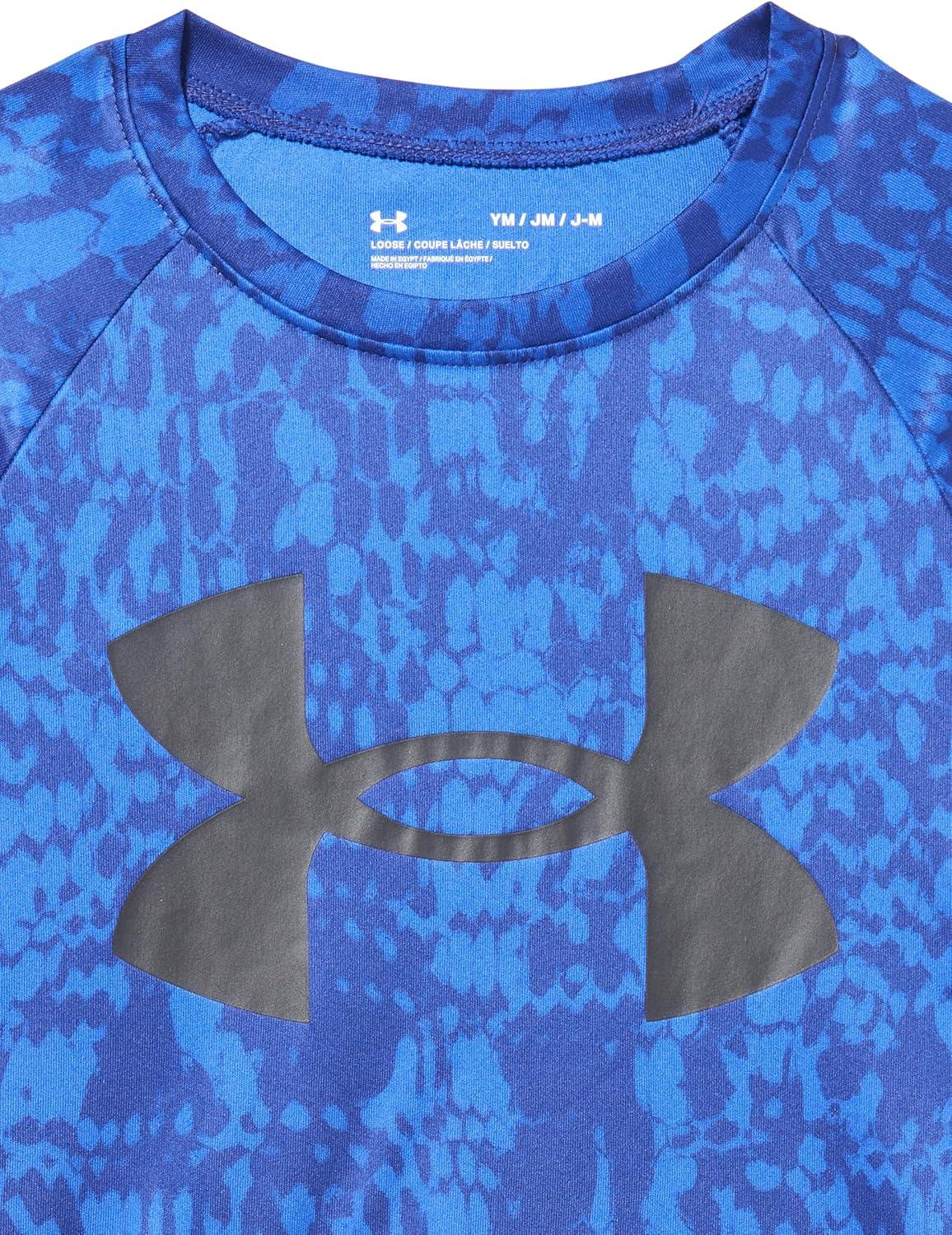 imageUnder Armour Boys Tech Big Logo Printed ShortSleeve TShirt404 Royal   Black