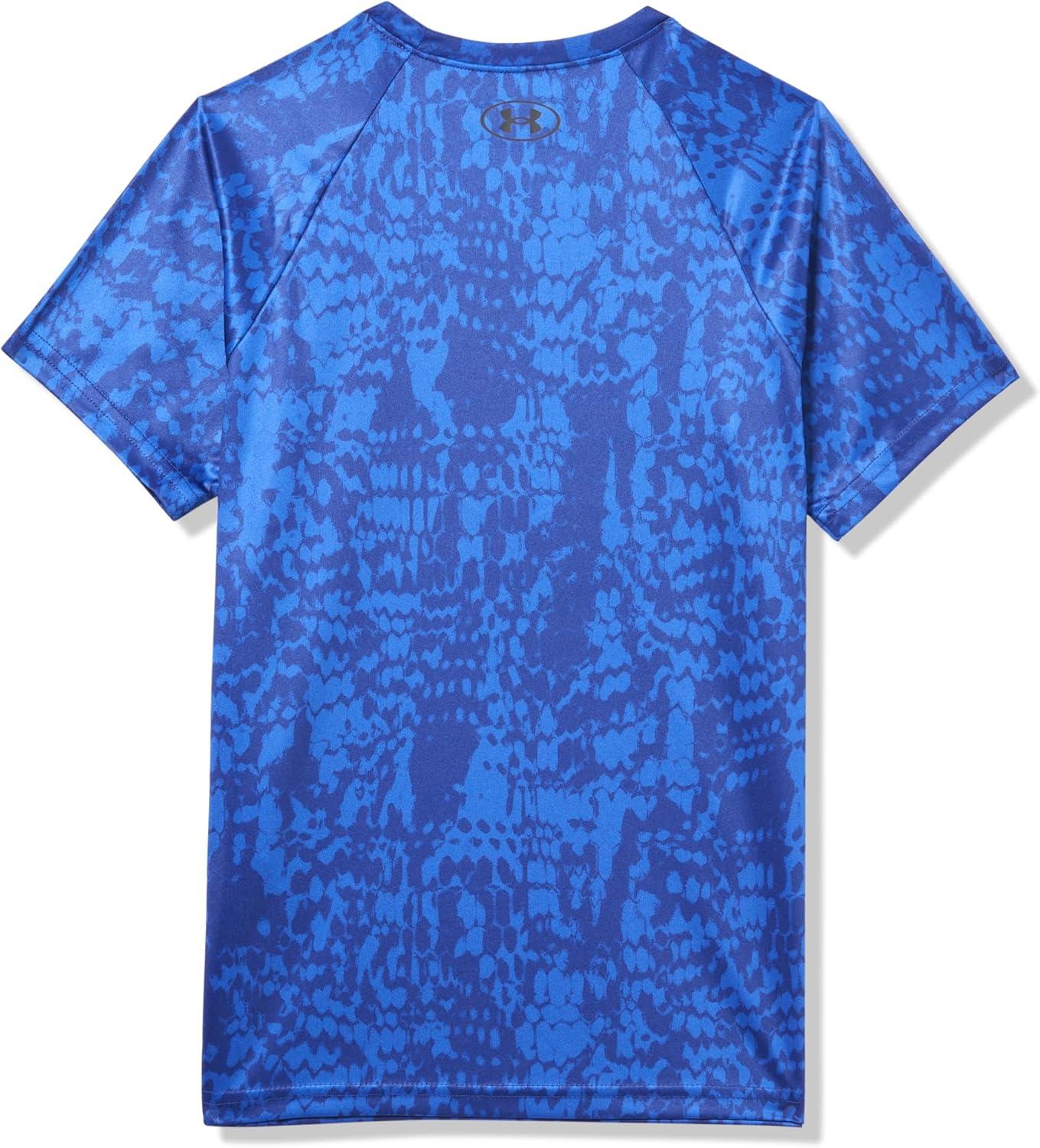 imageUnder Armour Boys Tech Big Logo Printed ShortSleeve TShirt404 Royal   Black