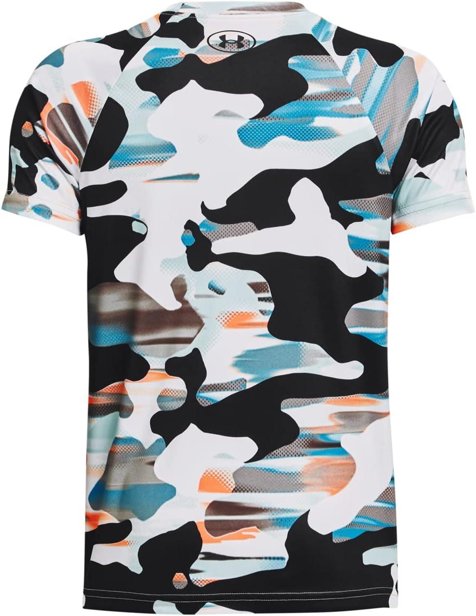 imageUnder Armour Boys Tech Big Logo Printed ShortSleeve TShirt559 Tin   Black