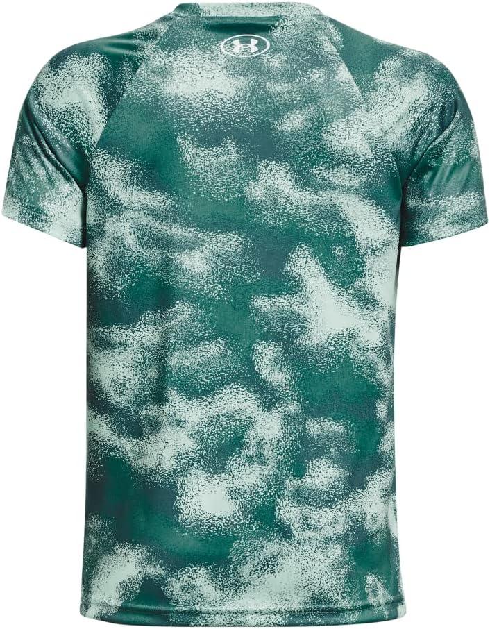 imageUnder Armour Boys Tech Big Logo Printed ShortSleeve TShirt722 Coastal Teal   White