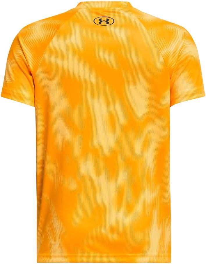 imageUnder Armour Boys Tech Big Logo Printed ShortSleeve TShirt801 Formula Orange   Black