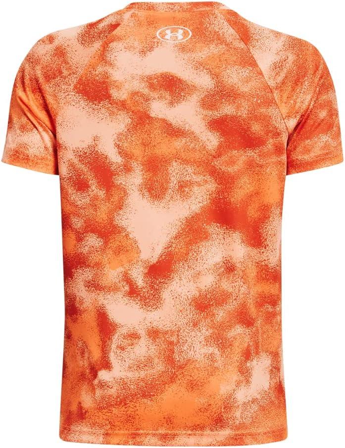 imageUnder Armour Boys Tech Big Logo Printed ShortSleeve TShirt866 Orange Blast   White