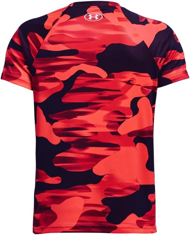 imageUnder Armour Boys Tech Big Logo Printed ShortSleeve TShirt890 Radio Red   White