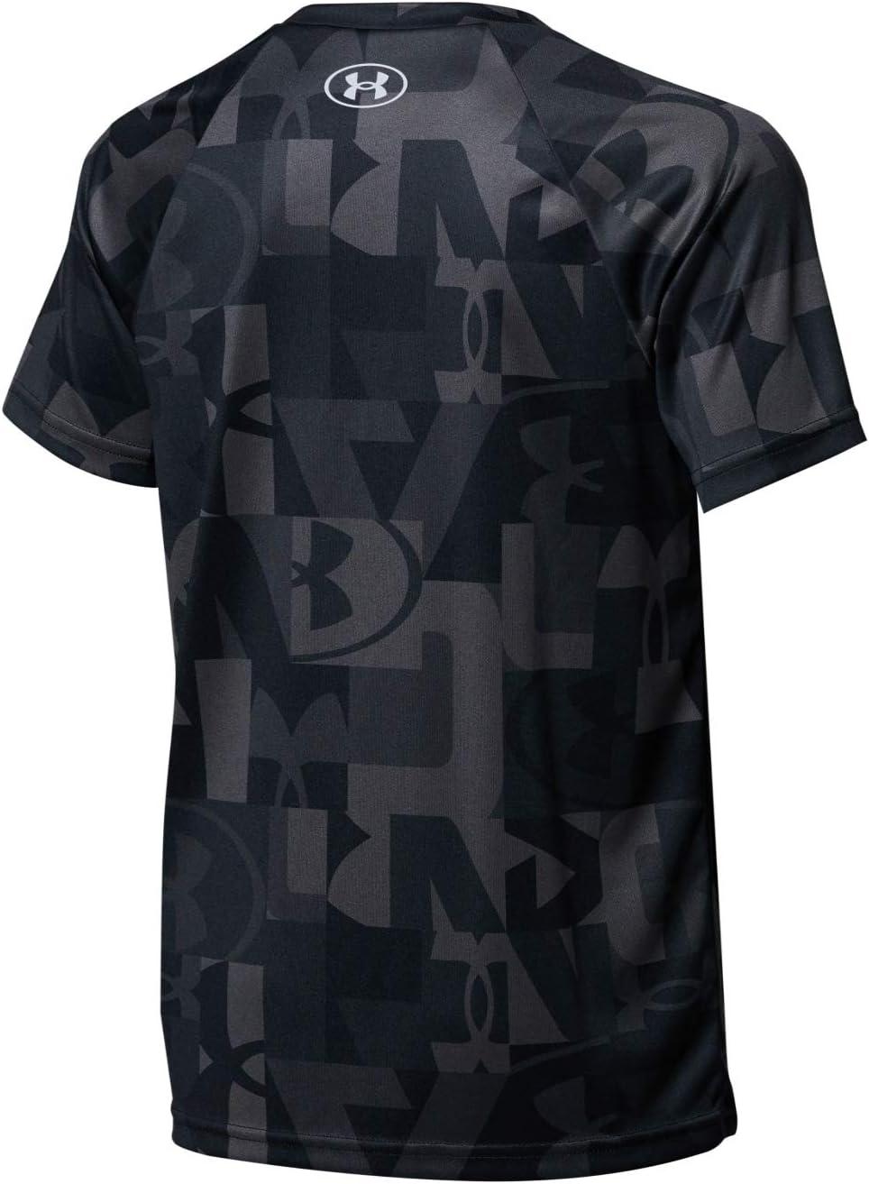imageUnder Armour Boys Tech Big Logo Printed ShortSleeve TShirtBlack 001White