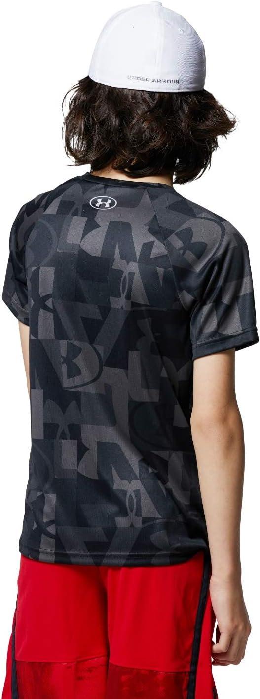 imageUnder Armour Boys Tech Big Logo Printed ShortSleeve TShirtBlack 001White