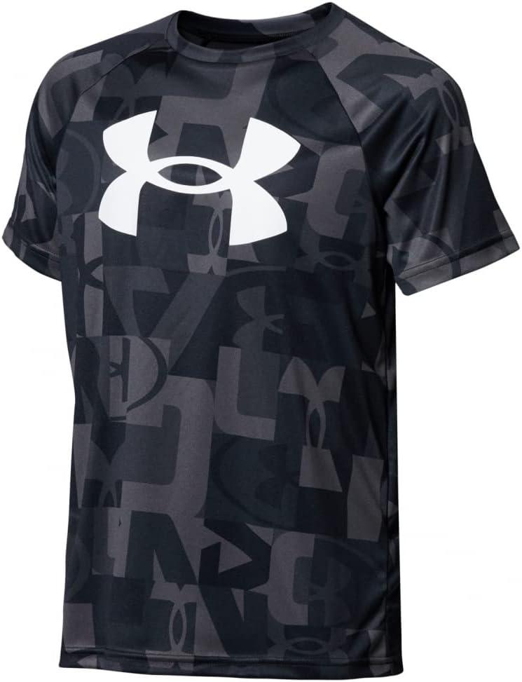 imageUnder Armour Boys Tech Big Logo Printed ShortSleeve TShirtBlack 002White