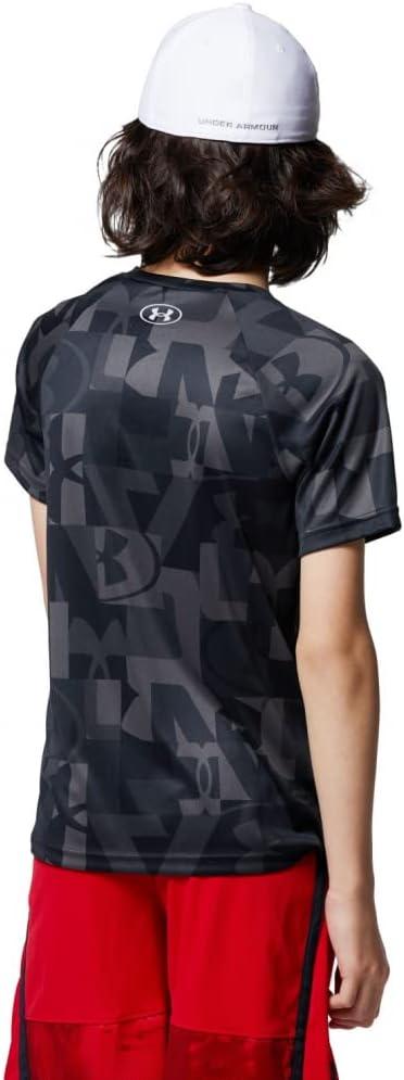 imageUnder Armour Boys Tech Big Logo Printed ShortSleeve TShirtBlack 002White