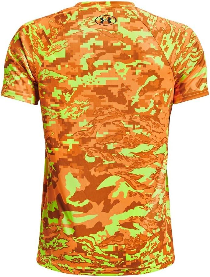 imageUnder Armour Boys Tech Big Logo Printed ShortSleeve TShirtOmega Orange 857Blue Note