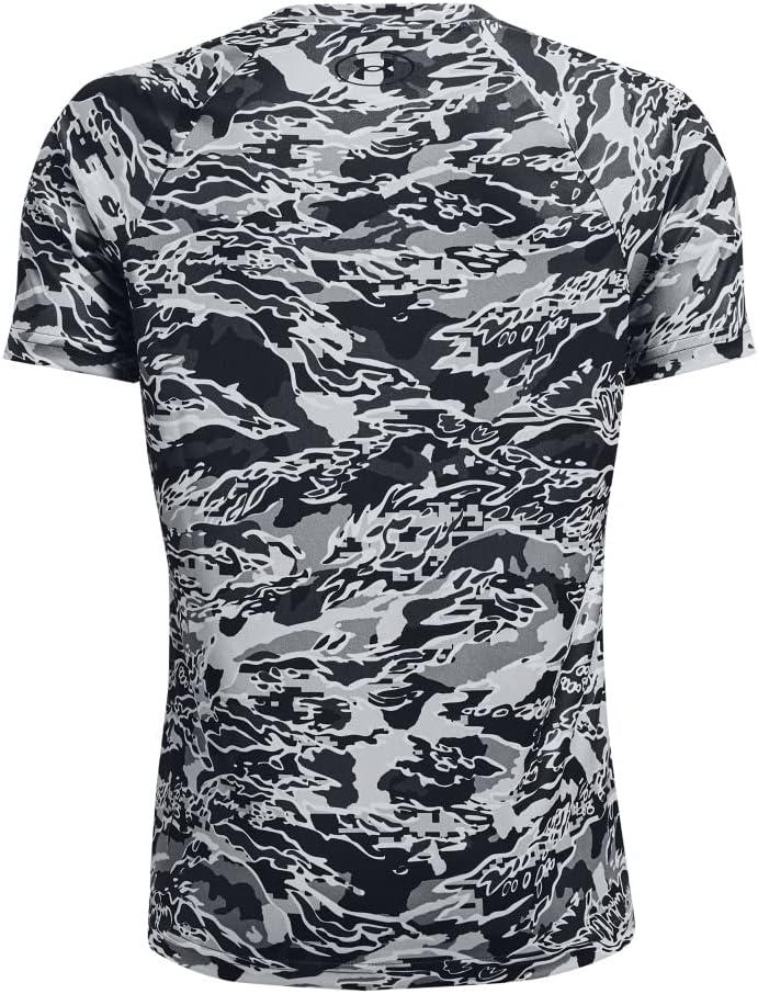 imageUnder Armour Boys Tech Big Logo Printed ShortSleeve TShirtPitch Gray 013Black
