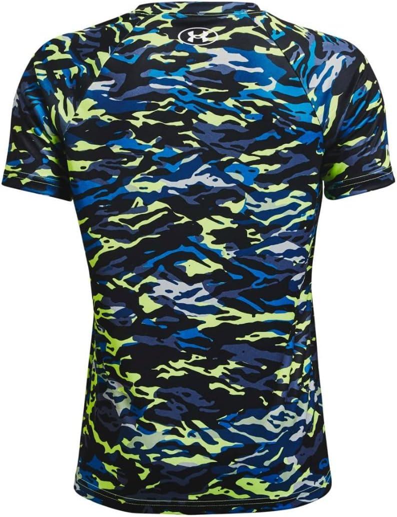 imageUnder Armour Boys Tech Big Logo Printed ShortSleeve TShirtQuirky Lime 753White