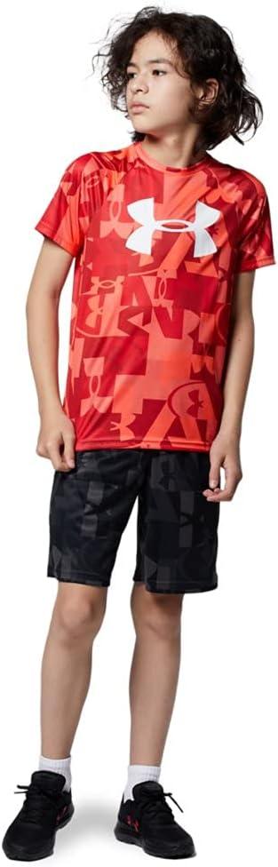imageUnder Armour Boys Tech Big Logo Printed ShortSleeve TShirtRed 600White