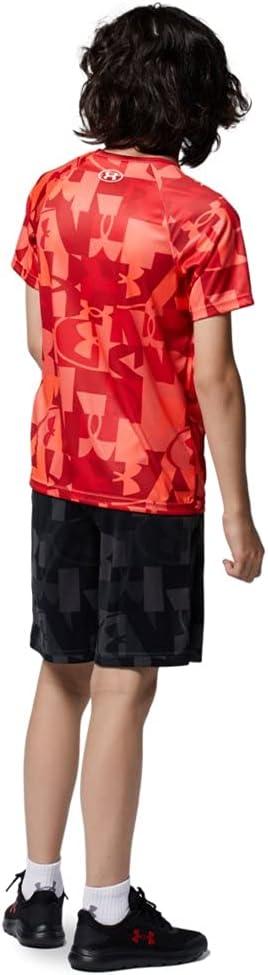 imageUnder Armour Boys Tech Big Logo Printed ShortSleeve TShirtRed 600White