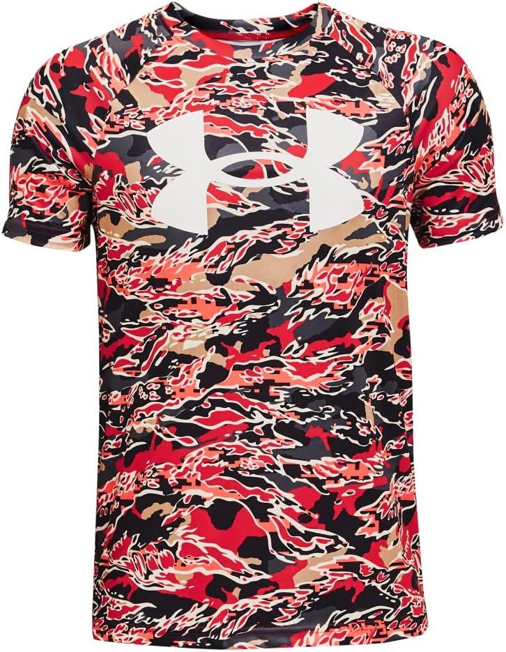 imageUnder Armour Boys Tech Big Logo Printed ShortSleeve TShirtRed 601White