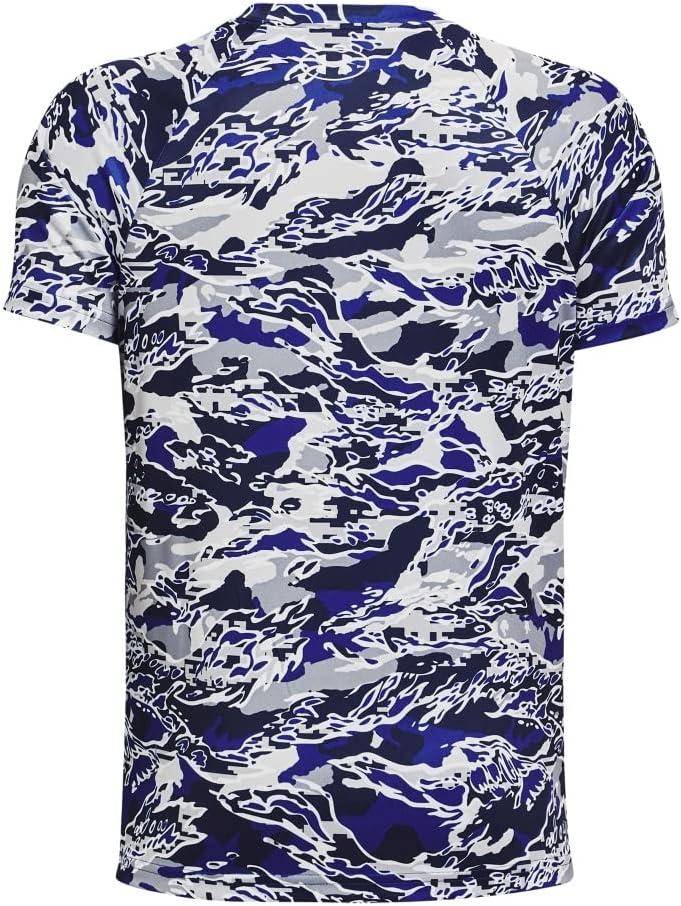 imageUnder Armour Boys Tech Big Logo Printed ShortSleeve TShirtRoyal 400White