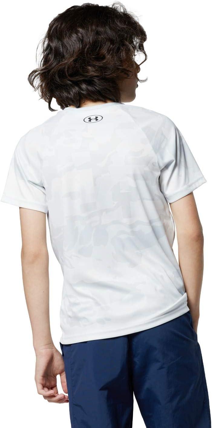 imageUnder Armour Boys Tech Big Logo Printed ShortSleeve TShirtWhite 100Black