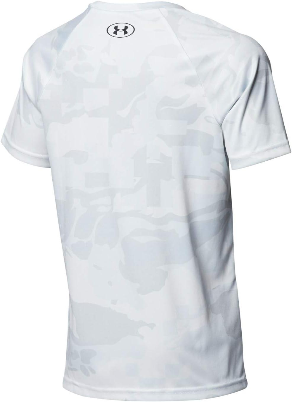 imageUnder Armour Boys Tech Big Logo Printed ShortSleeve TShirtWhite 100Black
