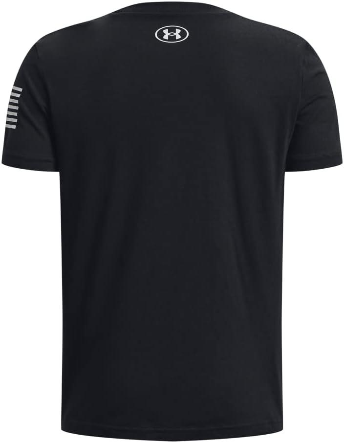 imageUnder Armour Freedom Eagle Boys TShirt001 Black   Mod Gray