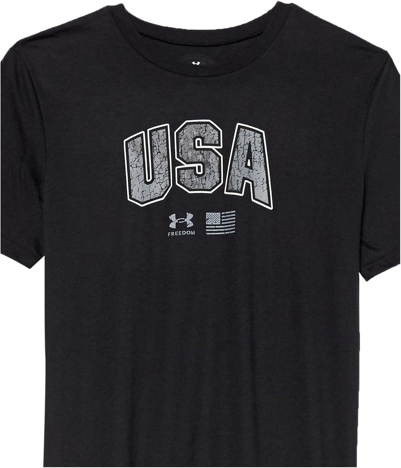 imageUnder Armour Freedom Eagle Boys TShirt001 Black   Steel