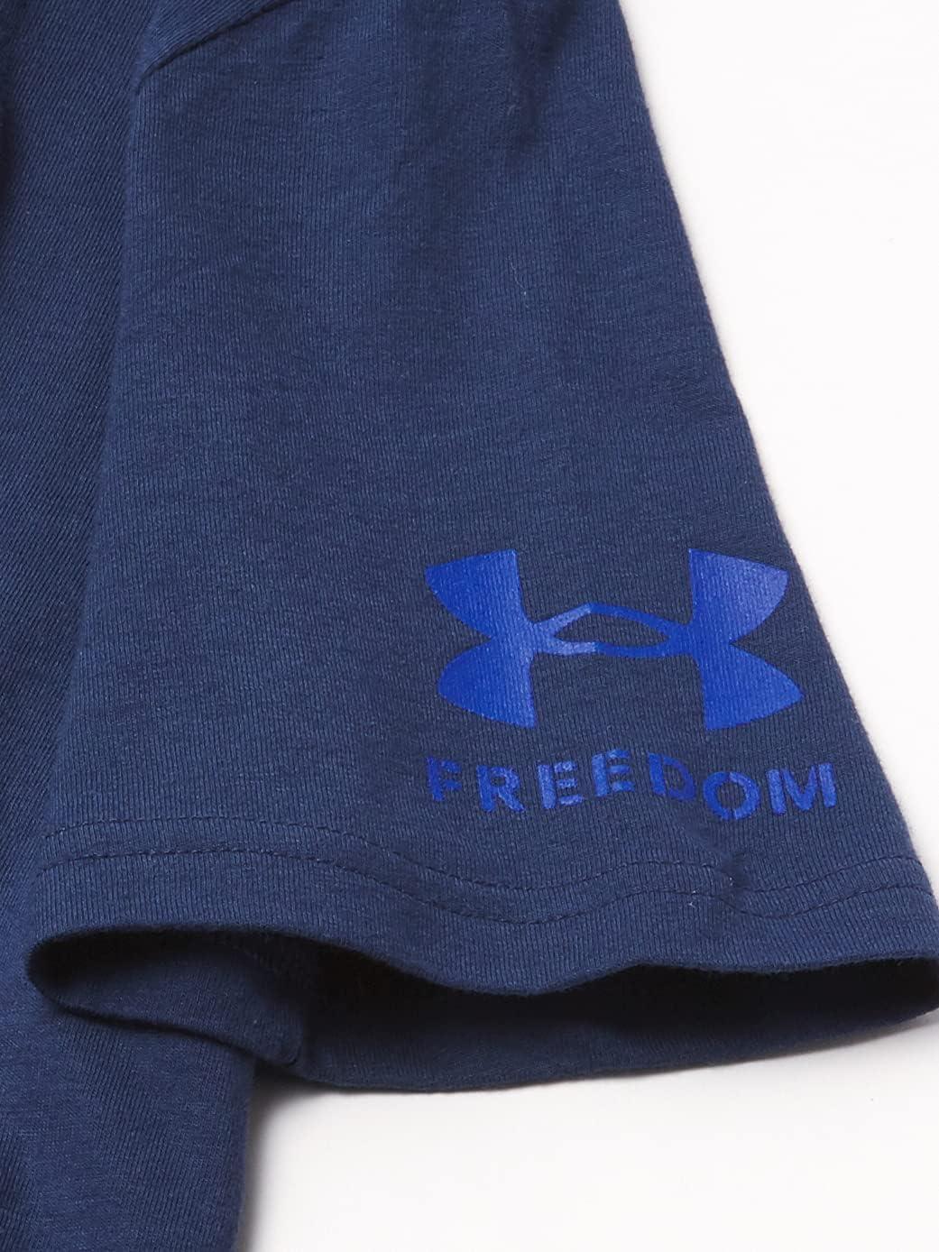 imageUnder Armour Freedom Flag Boys Short Sleeve TShirtAcademy Blue 408Royal