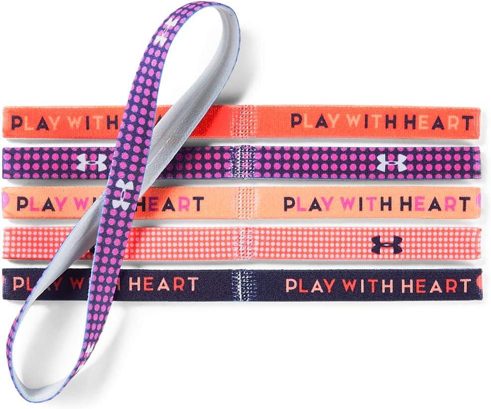 imageUnder Armour Girls Graphic Headbands 6PackAfter Burn 877Peach Horizon