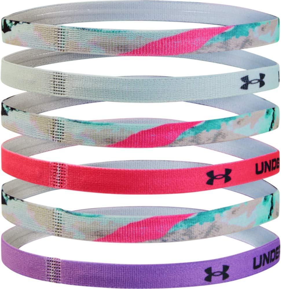 imageUnder Armour Girls Graphic Headbands 6PackWhite 104Jet Gray