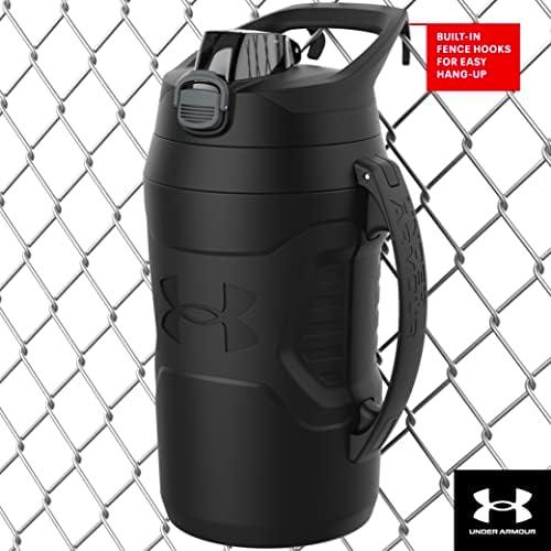 imageUnder Armour Half Gallon Water Bottle Insulated 64oz Insulated Water Bottle with Handle Sports Water Jug Fence Hook Leak Resistant for Baseball Football ampamp MoreVapor GreenBlack