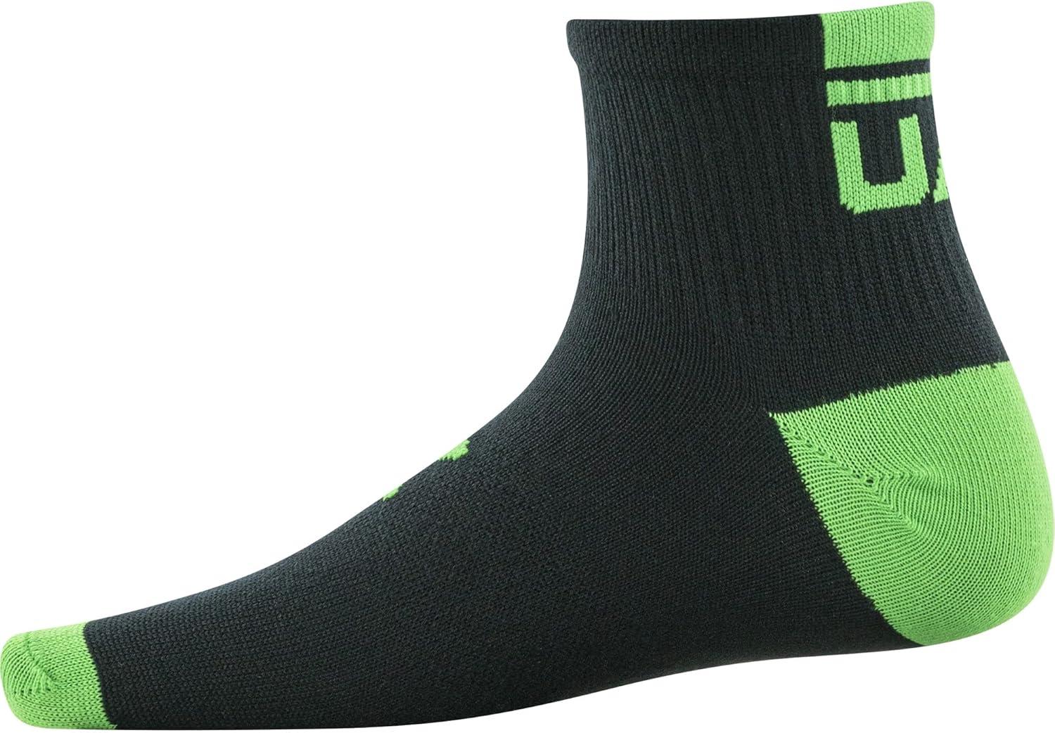 imageUnder Armour Kids Essential Lite Quarter Socks 6PairsBlackGreen Assorted