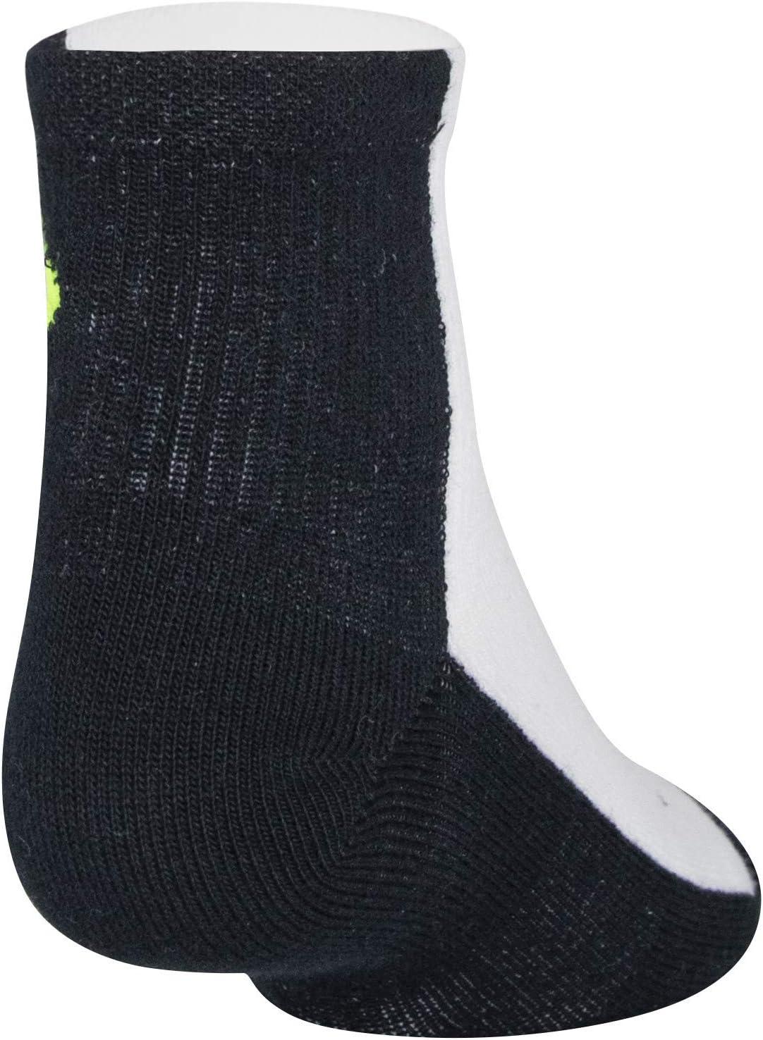 imageUnder Armour Kids Essential Lite Quarter Socks 6PairsBlackHigh Vis Yellow Assorted