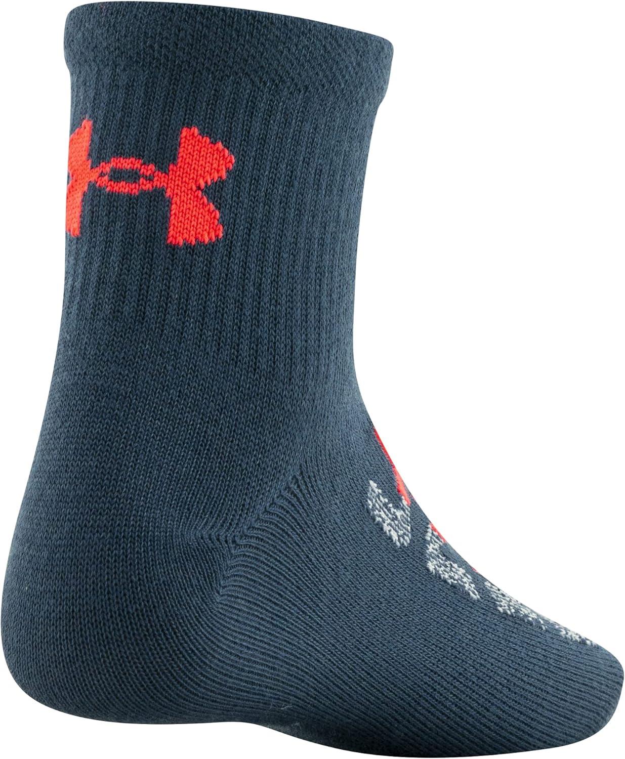 imageUnder Armour Kids Essential Lite Quarter Socks 6PairsDownpour Gray Assorted