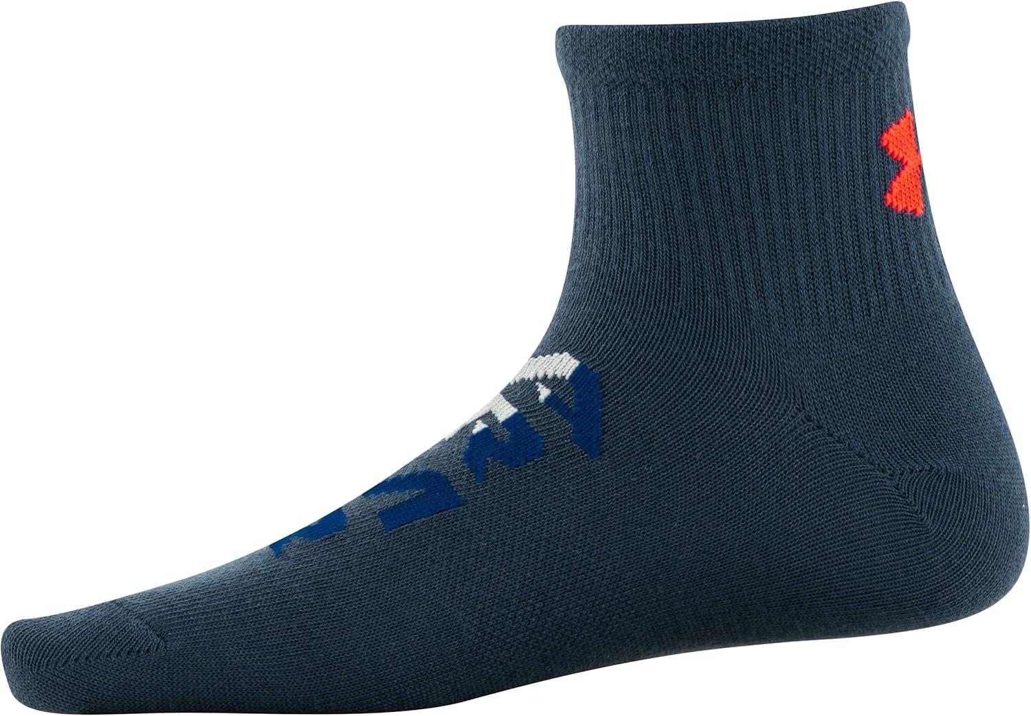 imageUnder Armour Kids Essential Lite Quarter Socks 6PairsDownpour Gray Assorted