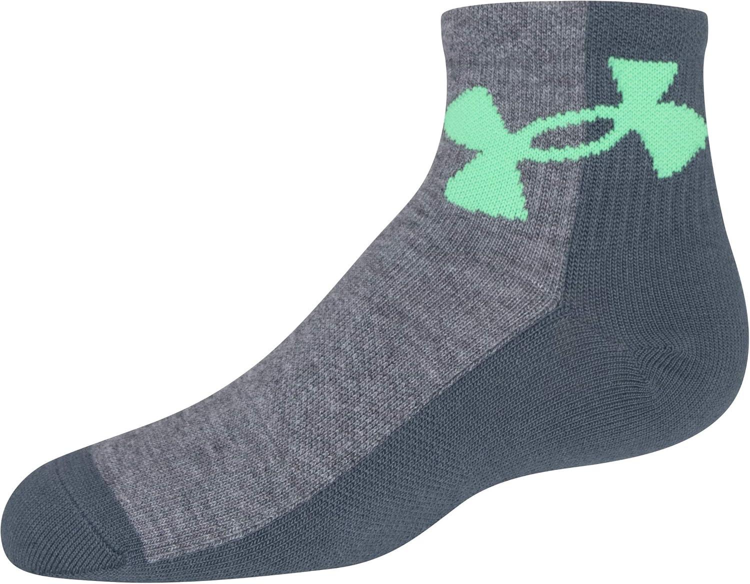 imageUnder Armour Kids Essential Lite Quarter Socks 6PairsPitch Gray Assorted
