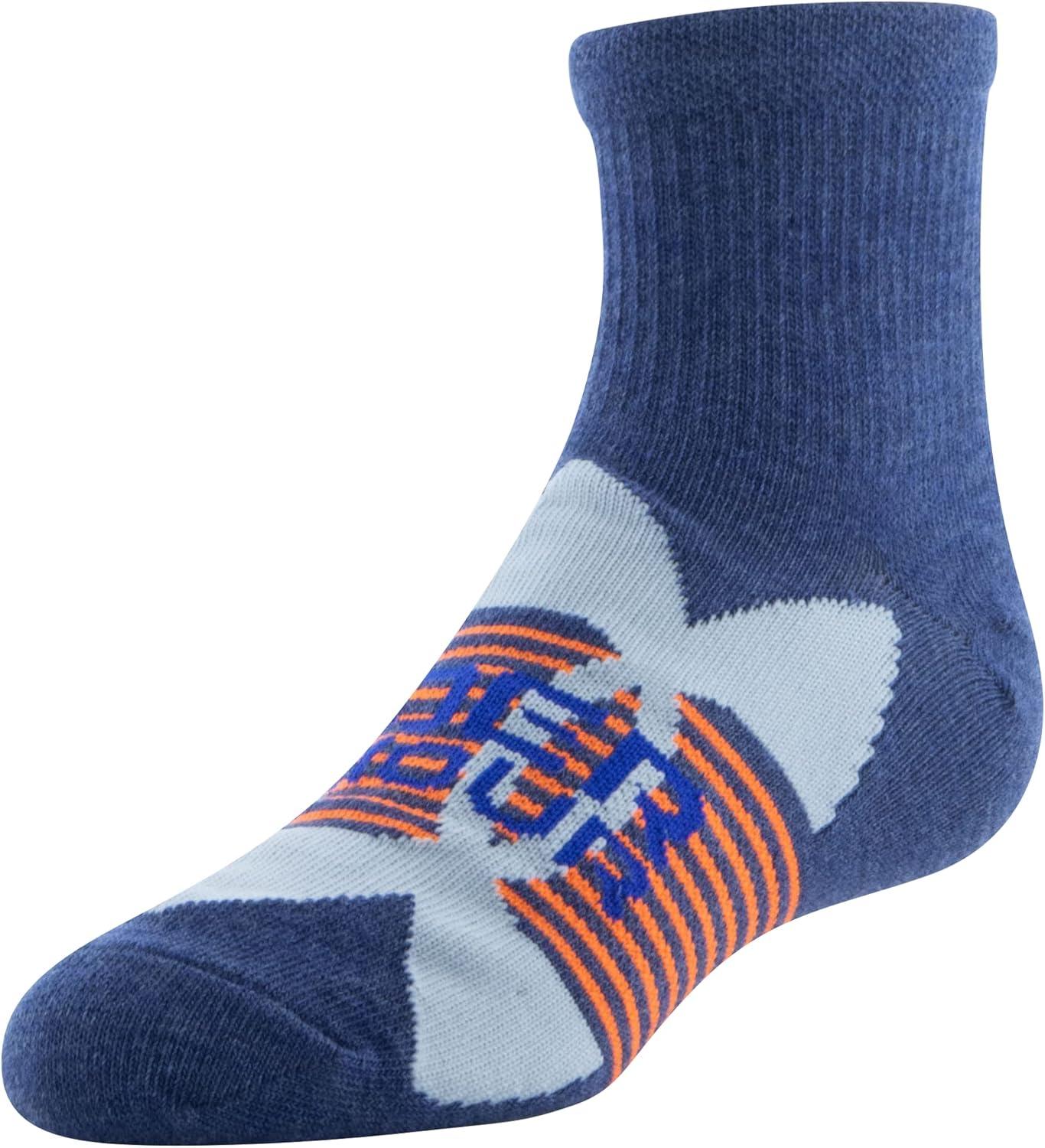 imageUnder Armour Kids Essential Lite Quarter Socks 6PairsUtility BlueHalo GrayRoyal