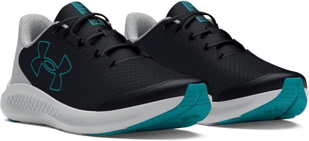 imageUnder Armour Kids Grade School Charged Pursuit 3 Running Shoe002 BlackMod GrayCircuit Teal