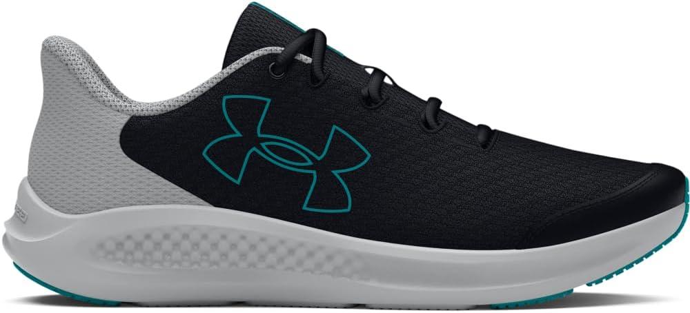 imageUnder Armour Kids Grade School Charged Pursuit 3 Running Shoe002 BlackMod GrayCircuit Teal