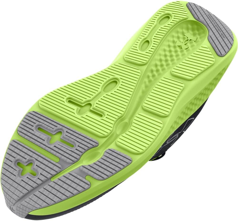 imageUnder Armour Kids Grade School Charged Pursuit 3 Running Shoe003 BlackMorph GreenMod Gray