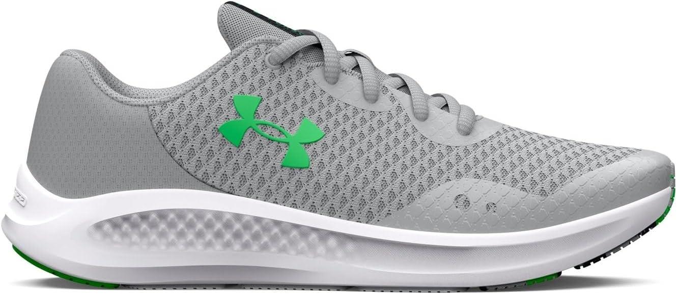 imageUnder Armour Kids Grade School Charged Pursuit 3 Running Shoe102 Mod GrayMod GrayGreen Screen