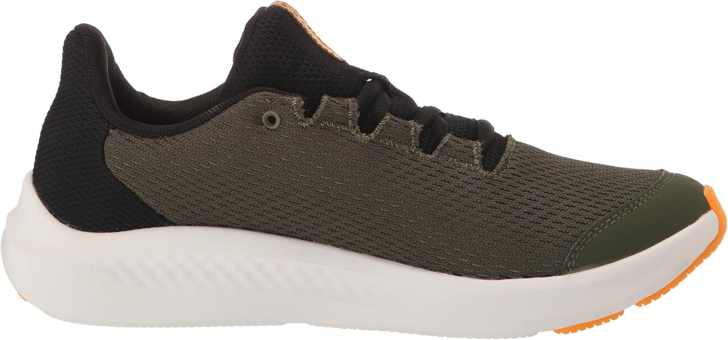 imageUnder Armour Kids Grade School Charged Pursuit 3 Running Shoe303 Marine Od GreenBlackFormula Orange