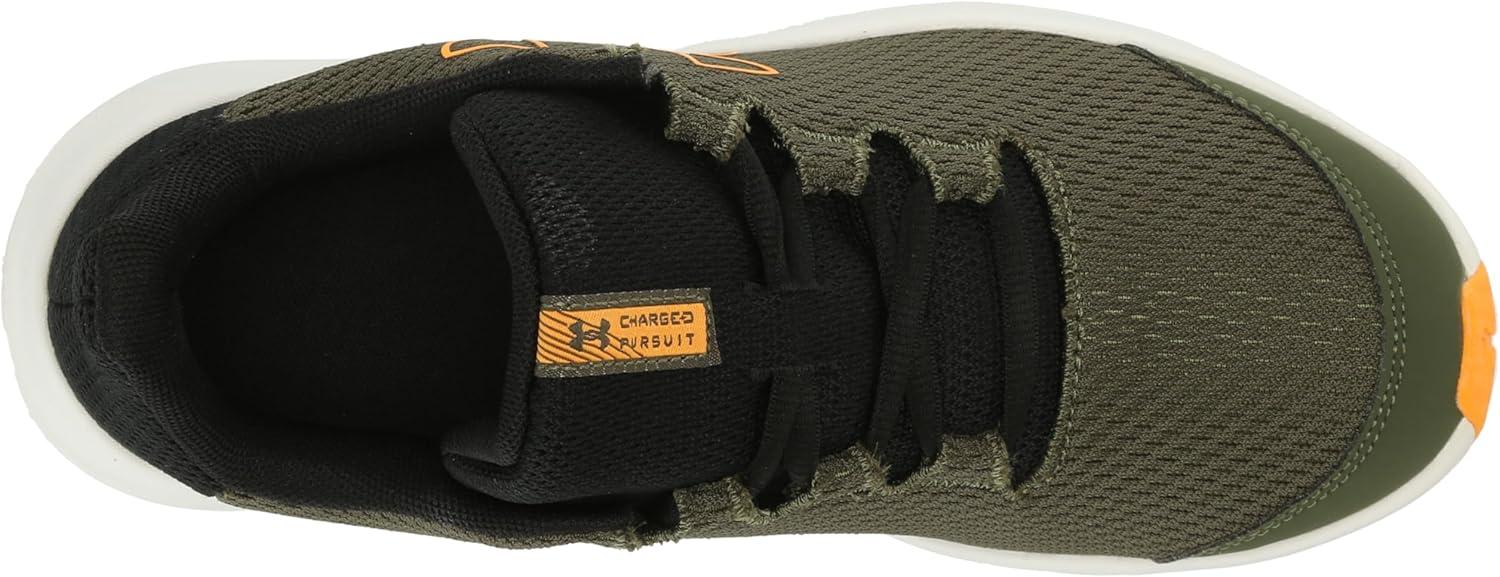 imageUnder Armour Kids Grade School Charged Pursuit 3 Running Shoe303 Marine Od GreenBlackFormula Orange