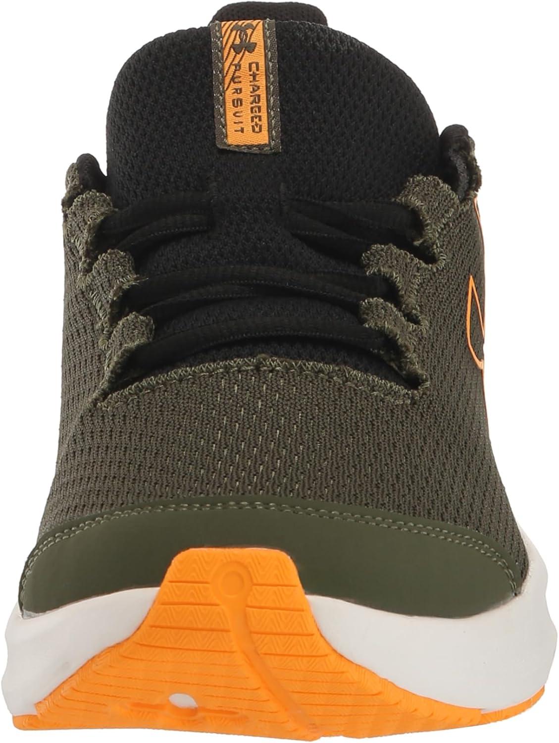 imageUnder Armour Kids Grade School Charged Pursuit 3 Running Shoe303 Marine Od GreenBlackFormula Orange
