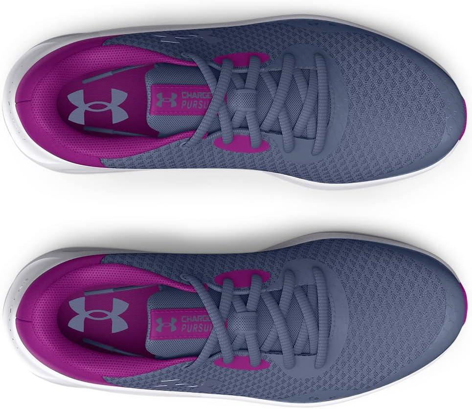 imageUnder Armour Kids Grade School Charged Pursuit 3 Running Shoe501 Aurora PurpleStrobeMetallic Silver