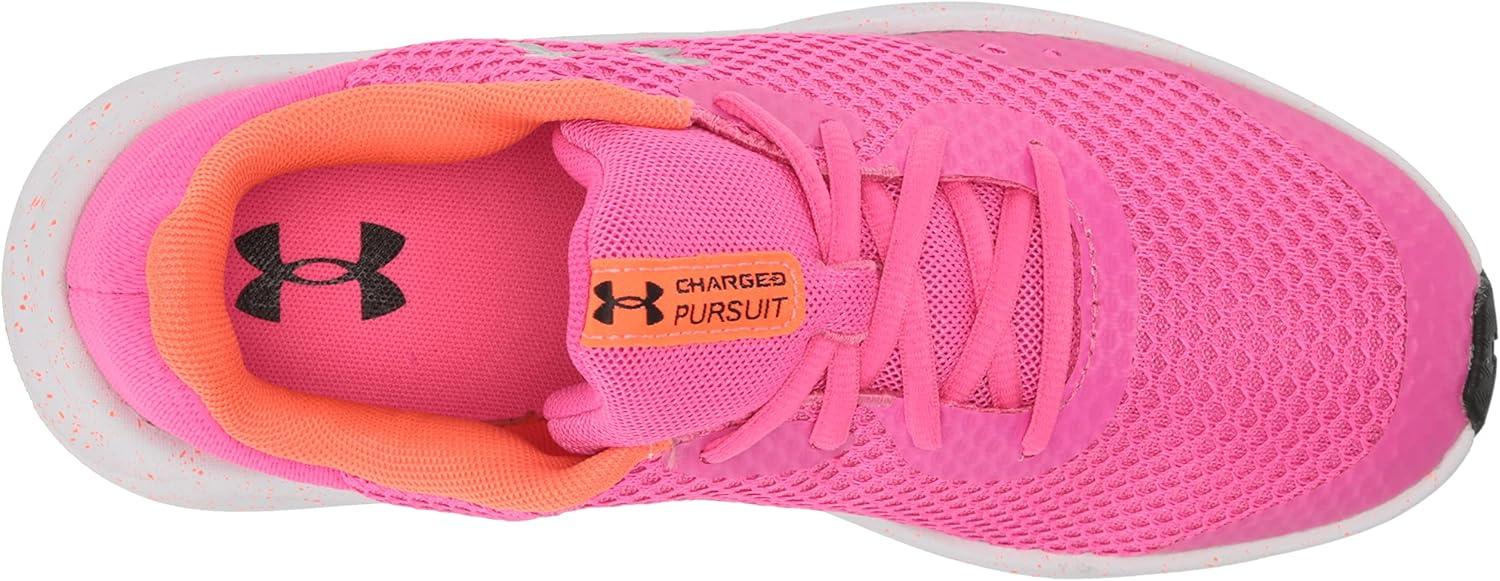 imageUnder Armour Kids Grade School Charged Pursuit 3 Running Shoe600 Rebel PinkAfter BurnIridescent