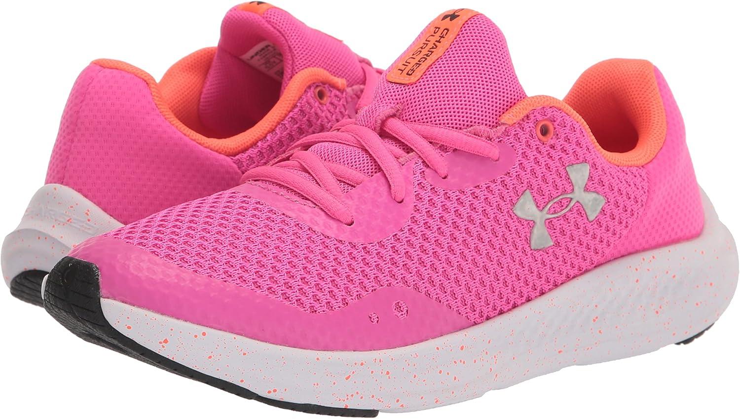 imageUnder Armour Kids Grade School Charged Pursuit 3 Running Shoe600 Rebel PinkAfter BurnIridescent
