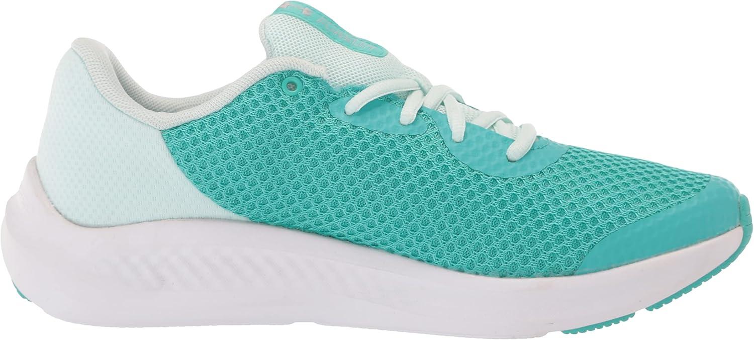 imageUnder Armour Kids Grade School Charged Pursuit 3 Running ShoeNeptune 300Metallic Warm Silver