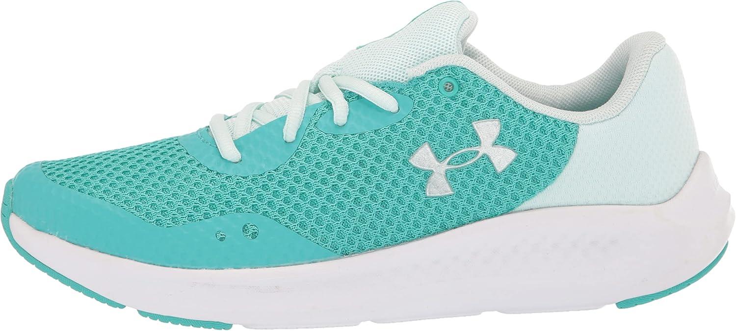 imageUnder Armour Kids Grade School Charged Pursuit 3 Running ShoeNeptune 300Metallic Warm Silver
