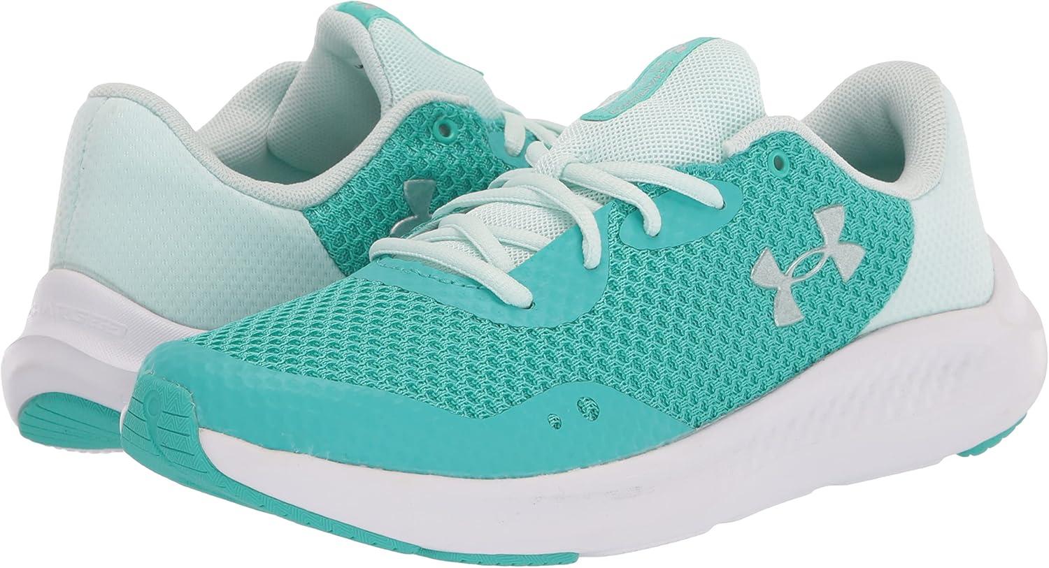 imageUnder Armour Kids Grade School Charged Pursuit 3 Running ShoeNeptune 300Metallic Warm Silver