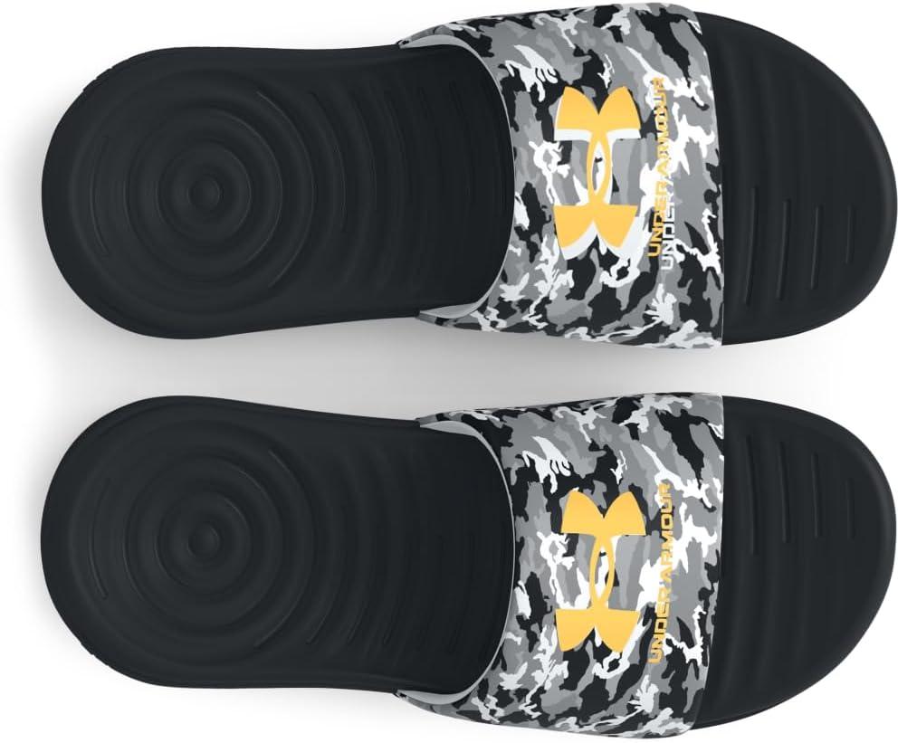 imageUnder Armour UnisexChild Ansa Graphic Slide Sandal010 BlackMod GrayTahoe Gold