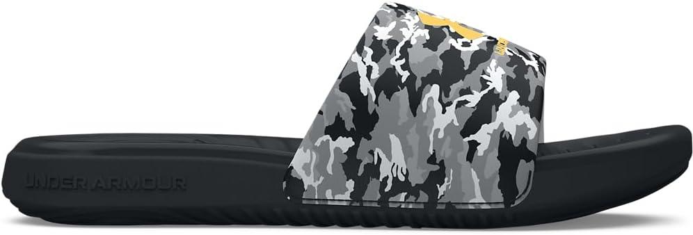 imageUnder Armour UnisexChild Ansa Graphic Slide Sandal010 BlackMod GrayTahoe Gold