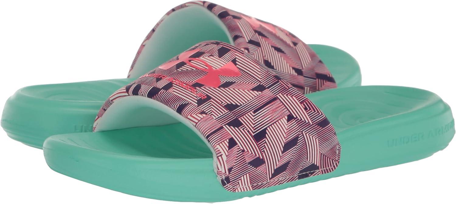 imageUnder Armour UnisexChild Ansa Graphic Slide Sandal104 WhiteGreen BreezePink Shock